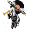 Galactic Music Astronaut with Turntable
