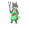 Wolf is grill master