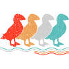 Puffin Papageitaucher Retro Papageientaucher Motiv