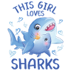 This girl loves sharks