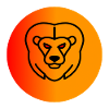Lion with red eyes