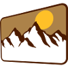 landscape shield mountains silhouette