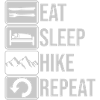 Hiking mountains repeat daily