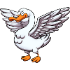 Goose Spreading Wings