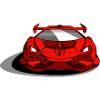 Lambo sports car red