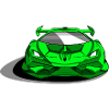 Lambo sports car green