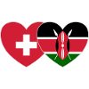 Switzerland Kenya Flag Heart