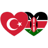 Turkey Kenya Flag Heart