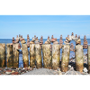 Mit Steinmännchen Kunst am Strand
