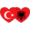 Turkey Albania Flag Heart