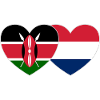Kenya Hollande drapeau coeur