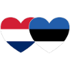 Holland Estonia Flag Heart