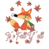 Dear Fox Thanksgiving Autumn