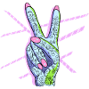 Fredstegn Hånd Finger Cool Peace Symbol