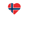 Norsk hjerte Norsk flag Sjovt Norge