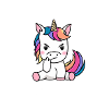 Einhorn Stinkefinger(weiß)