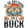 Buck Deer Hunting Hunter Pun