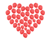 Lychee heart shape