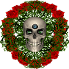 Skull with roses