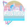 London City Skyline Cityscape Retro
