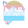 Boston City Skyline Cityscape Retro