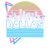 Dallas City Skyline Cityscape Rétro