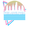 Philadelphia City Skyline Cityscape Retro