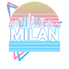 Milan City Skyline Cityscape Rétro