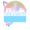 Cologne City Skyline Cityscape Retro