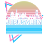 Jerusalem City Skyline Cityscape Retro