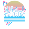Sidney City Skyline Cityscape Retro