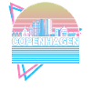 Copenhague City Skyline Cityscape Rétro