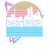 Pattaya City Skyline Cityscape Retro