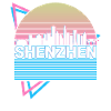 Shenzhen City Skyline Cityscape Retro