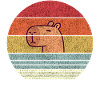 Sunset Retro Capybara