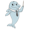 Dolphin Teacher Pointing Stick School