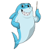 Shark Teacher Pointing Stick School