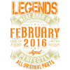 2016 February Birthday Legend