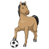 Horse Soccer Player Soccer