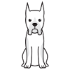 Boxer Dog Cartoon Kawaii Illustration