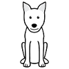 Canaan Dog Cartoon Kawaii Illustration