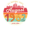 1962 En août 60e anniversaire