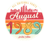 Birthday greeting 1989 In August