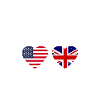 USA Storbritannien Flag Amerikansk Britisk Britisk