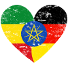 Ethiopia Germany Flag Heart