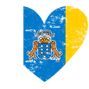 Canary Islands Flag Heart