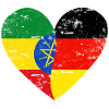 Ethiopia Germany Flag Heart