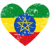 Ethiopia Flag Heart
