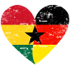 Ghana Germany Flag Heart