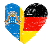 Canary Islands Germany Flag Heart